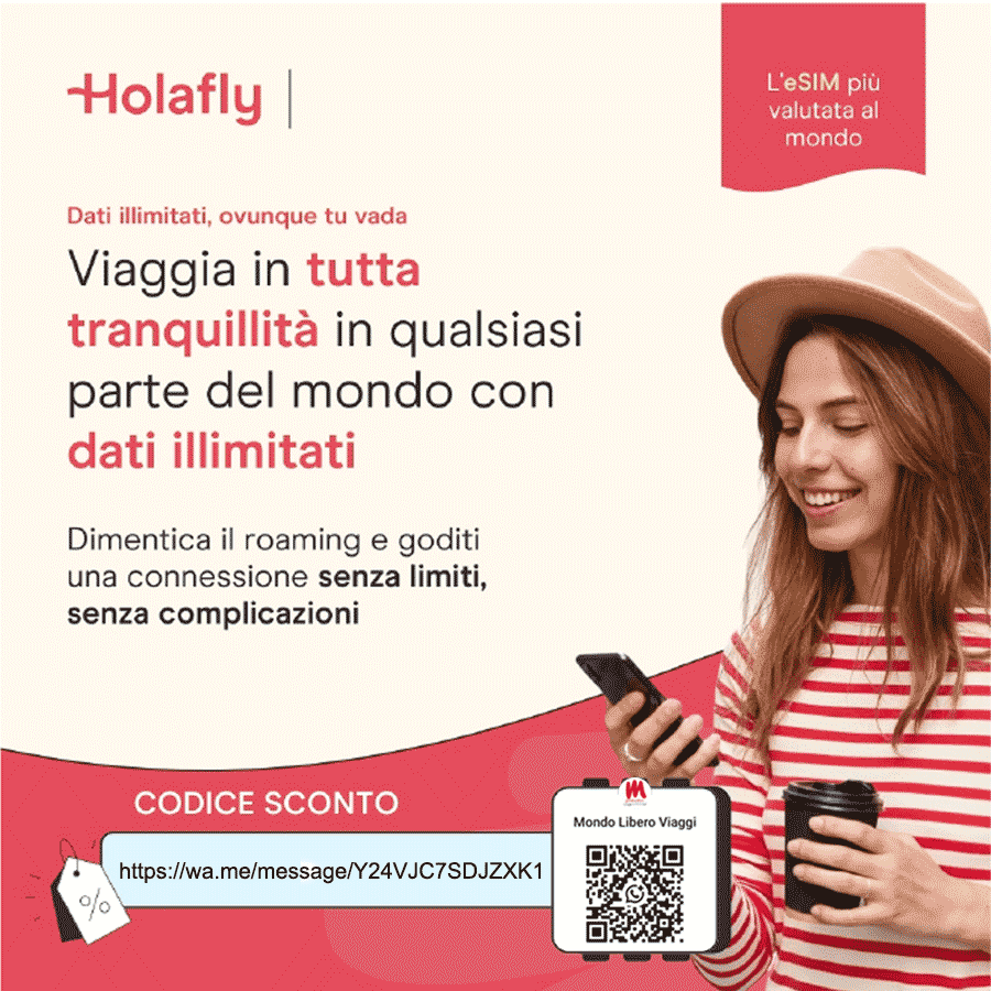 Resta sempre connesso in viaggio eSIM Holafy con Dati Illimitati e Sconto fino al 35 percento